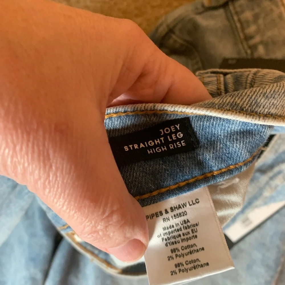 Veronica Beard Joey Straight Leg High Rise NWT Women’s Jeans Sz 32 Silverwood - Picture 4 of 5